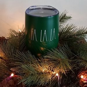 Rae Dunn FA. LA. LA. Insulated steel wine glass